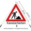faltsignal baustelle Z123 R0 90 cm Kanalarbeiten | Nissen